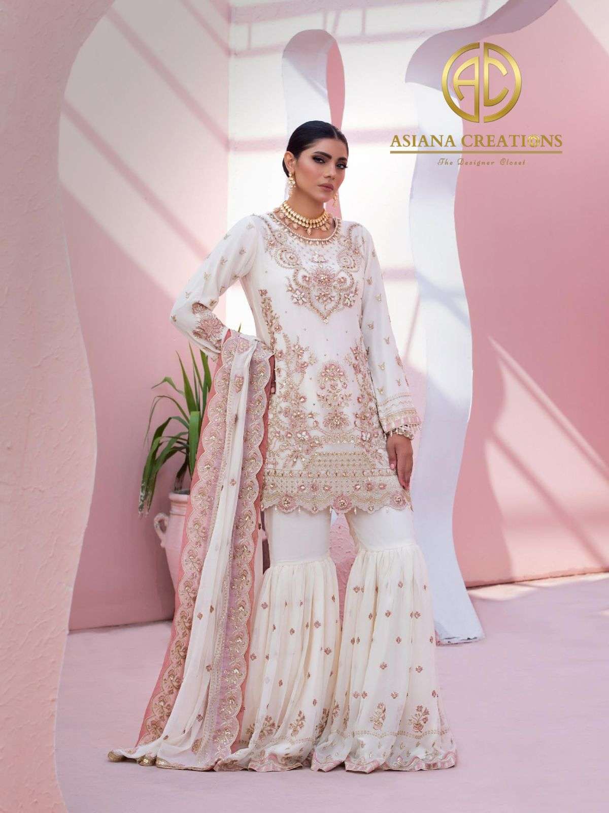 Chiffon Sharara Pakistani Suit 1 (SF-05)